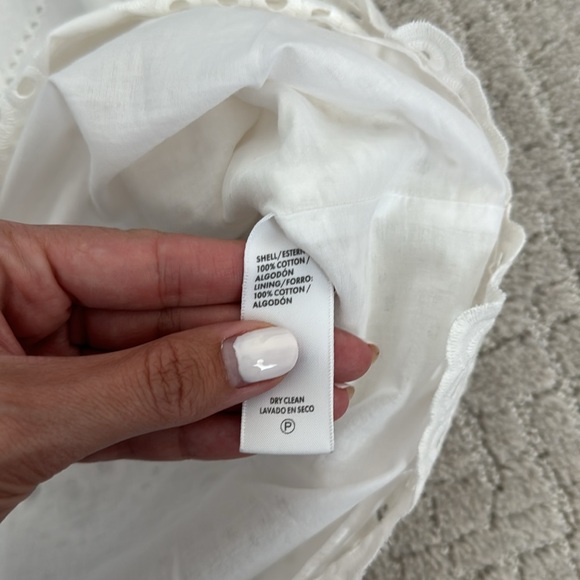 Rebecca minkoff white eyelet lace short sleeve mini dress coverup - Picture 10 of 11